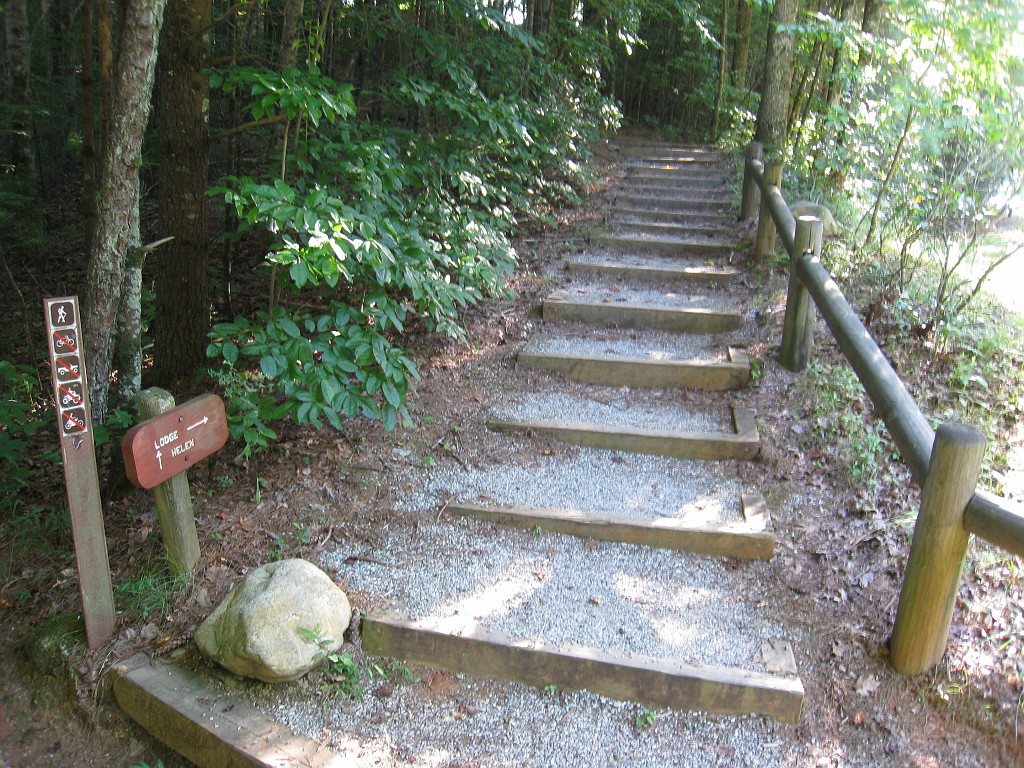 Helen to Unicoi 2010 0460.jpg - The trail from Helen Georgia to the lodge at Unicoi State Park makes a fun six mile run. July 2010 and 90 degrees makes it a little bit more of a workout.
